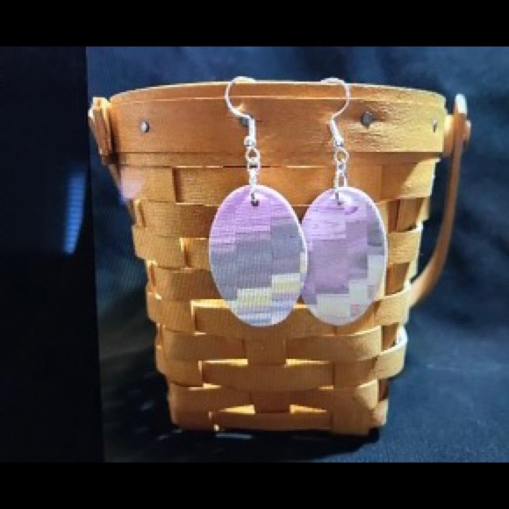 Purple Retro Earrings